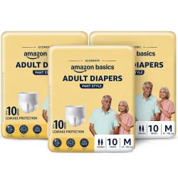 Amazon Basics Economy Adult Diapers Pant Style for Men & Women | Medium Size