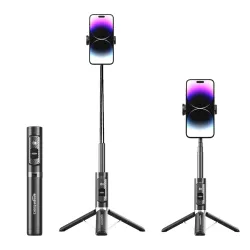 Amazon Basics Selfie Stick | 86 cm Extendable | Low Profile Folded Design | Compatible with Wide Range of Smartphones | 