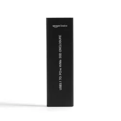 Amazon Basics External NVMe SATA SSD Enclosure USB 3.1 GEN 2 Type-C Port 10 Gbps