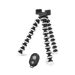 amazon basics Premium Gorilla Tripod for Mobile Phone&Camera with Phone Mount&Bluetooth Remote,Flexible Gorilla Stand for DSLR&Action Cameras