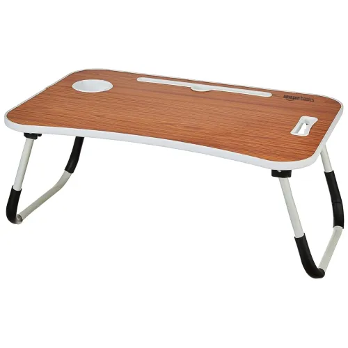 Image of Amazon Basics Foldable Laptop Table – Brown