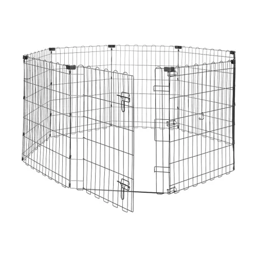 Image of Amazon Basics Foldable Metal Dog Exercise Fence Pen