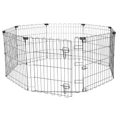 amazon basics Foldable Metal Pet Dog Exercise Fence Pen With Gate