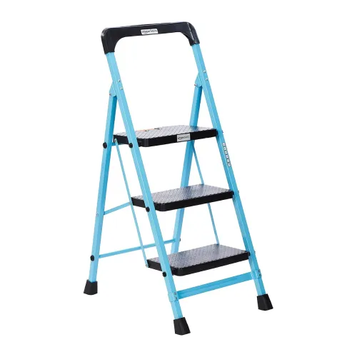 Image of Amazon Basics - Foldable Step Ladder with Tool Tray, Safety-Clutch Lock