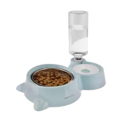 Amazon Basics 2 In1 Pet Feeder Food and Water Dispenser