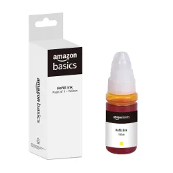 Amazon Basics GI 790 Ink Refill for Canon PIXMA G1000, G1010, G1100, G2000, G2002, G2010, G2012, G2100, G3000, G3010, G3012, G3100, G4000, G4010 Yellow - 70ml