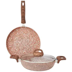 Amazon Basics Granite Non-Stick Cookware Set of 2