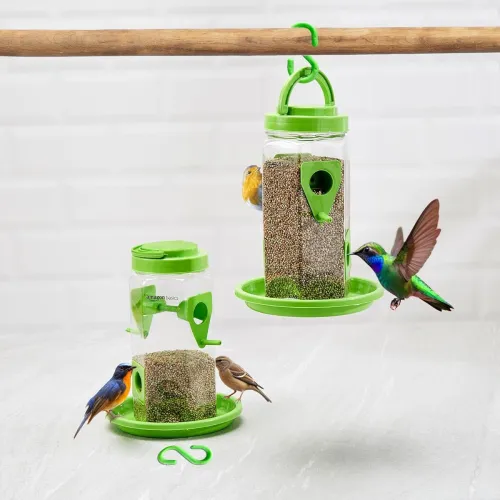 Image of Amazon Basics Hanging Bird Feeder