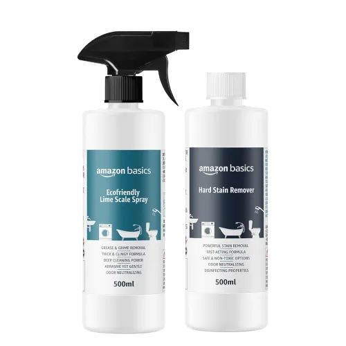Image of Amazon Basics – Hardstain & Descaler Eco-Friendly Cleaning Spray Combo