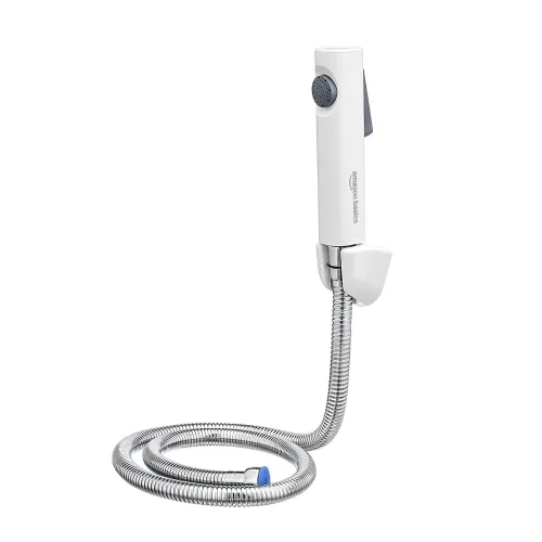 Image of Amazon Basics Health Faucet with 1 Meter Stainless Steel Flexible Hose Pipe for Bathroom