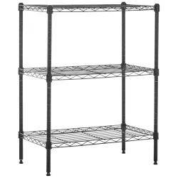 Amazon Basics Height Adjustable 3-Shelves Heavy Duty Rack