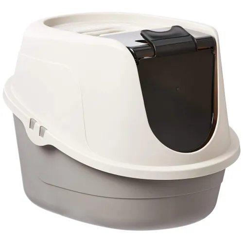 Image of Amazon Basics Hooded Cat Litter Box (Multicolor)