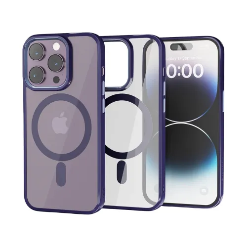 Image of Amazon Basics iPhone 14 Pro MagSafe Case (Clear Purple)