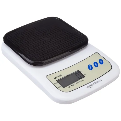Image of Amazon Basics Compact Kitchen Weighing Scale 10kg Black LCD