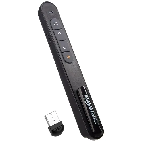 Image of Amazon Basics Laser Pointer Up to15 m Wireless Range Wireless Presenter for Presentation