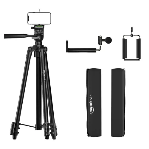 Image of Amazon Basics Lightweight Aluminium Tripod Phone Holder 