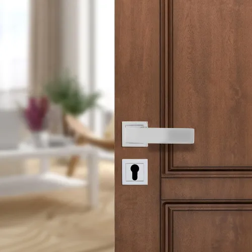 Image of amazon basics Door Handle for Main Door | Main Door Handle | 5.3 inch Length of Handle for Grip | Brass | crom Finish | 