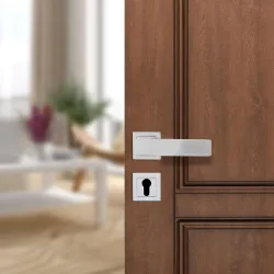 amazon basics Door Handle for Main Door | Main Door Handle | 5.3 inch Length of Handle for Grip | Brass | crom Finish | 