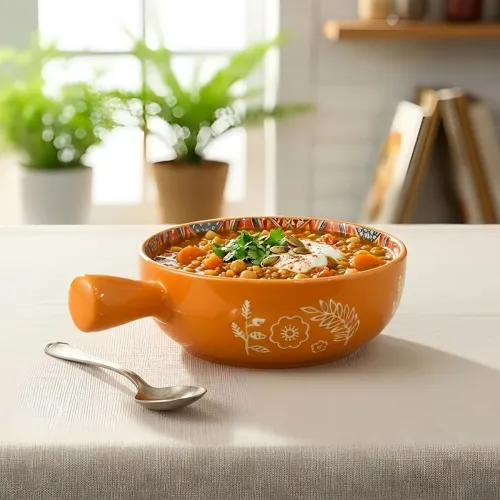 Image of Amazon Basics Mandala Ceramic Snack Bowl 600ml