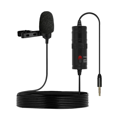 Image of amazon basics Metal Condenser Microphone with 6m Cable | Compatible with Smartphones, Cameras, PCs, and Laptops | Built-