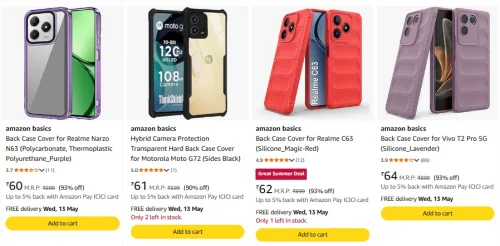 Image of amazon basics Mobile cover Starting ₹60 