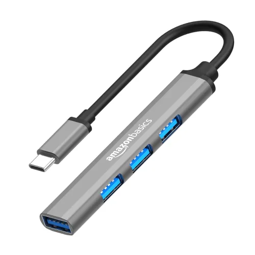 Image of Amazon Basics 4-in-1 Hub Multiport Adapter 