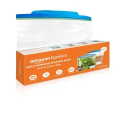 Amazon Basics - Multipurpose Zip Lock Storage Bags | 45 Count | Assorted Sizes