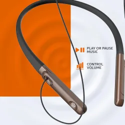 Amazon Basics in-Ear Wireless Neckband with Mic Up to 18 Hours Play Time
