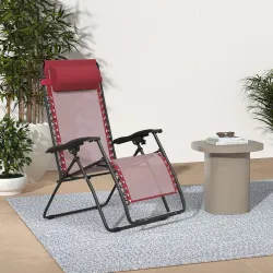 Amazon Basics Outdoor Adjustable Zero Gravity Folding Lounge Chair