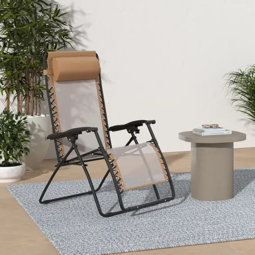 Image of Amazon Basics Outdoor Zero Gravity Folding Lounge Chair