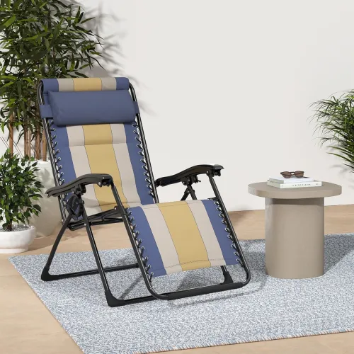 Image of amazon basics Padded, Zero-Gravity Chair (Multicolour, Iron)
