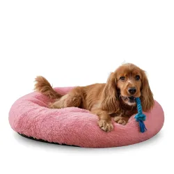 Amazon Basics Pink Faux Fur Pet Bed