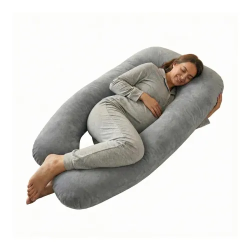 Image of Amazon Basics U-Shaped Pregnancy Pillow with Washable Cover