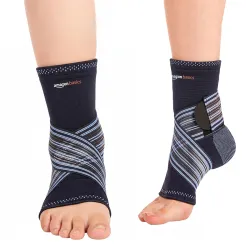 Amazon Basics Premium Ankle Support | Adjustable Compression for Daily Comfort | Breathable Fabric | Padded Design for Stability | Unisex | XL