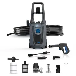 Amazon Basics Pressure Washer 1800W, 130 Bar, 6.5 L/min Flow, 10m Hose, Copper Winding Motor, Auto Stop, 5m Power Cord |