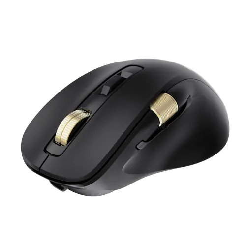 Image of Amazon Basics Pro Series 2.4G + Bluetooth + USB Triple Mode Ergonomic Mouse | 8000 DPI | RGB Backlit | 7 Programmable Ke