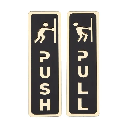 Image of amazon basics Push Pull Door Sign 2 stickers pages