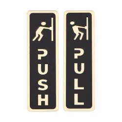 amazon basics Push Pull Door Sign  2 stickers pages