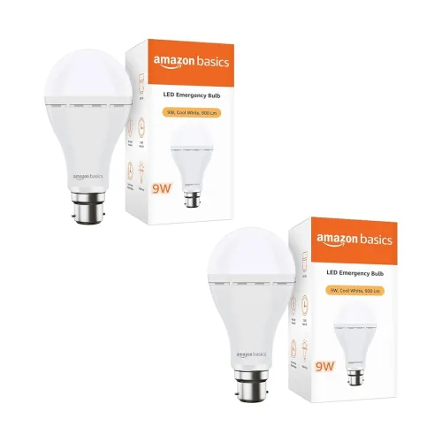 Image of amazon basics - Rechargeable 9W LED Emergency Inverter Bulb Po2