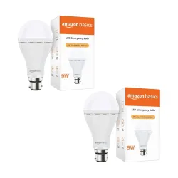 amazon basics - Rechargeable 9W LED Emergency Inverter Bulb Po2