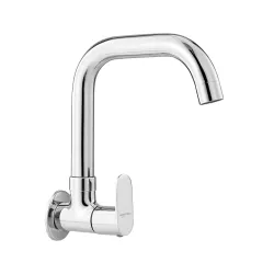 Amazon Basics Rectangular Kitchen Faucet | Cold-Only Single Lever Sink Tap with 360 Degree Swivel Spout |