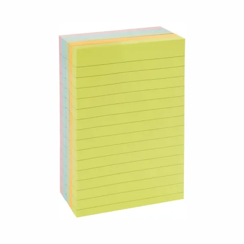 Image of Amazon Basics Rectangular Sticky Notes 4x6 Inch (Pack of 5, 250 Sheets)