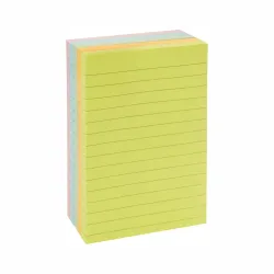Amazon Basics Rectangular Sticky Notes 4x6 Inch (Pack of 5, 250 Sheets)