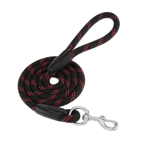 Image of Amazon Basics Nylon Rope Dog Leash (4 ft, Black)