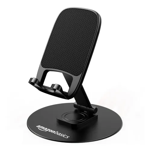 Image of amazon basics Rotatable and Foldable Tabletop Mobile Stand 