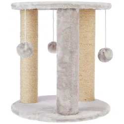 Amazon Basics Round Cat Tree with Jute Scratching Post – Beige
