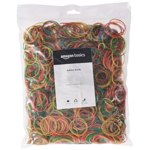 Image of Amazon Basics Rubber Bands Enhanced Stretchability
