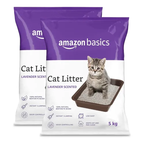 Image of Amazon Basics Scoopable Smart White Bentonite Scented Cat Litter 10 Kg