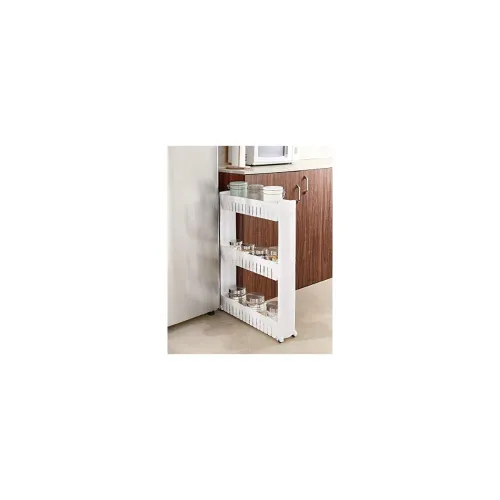 Image of Amazon Basics Slim Rolling Storage Rack 3-Tiered Organizer
