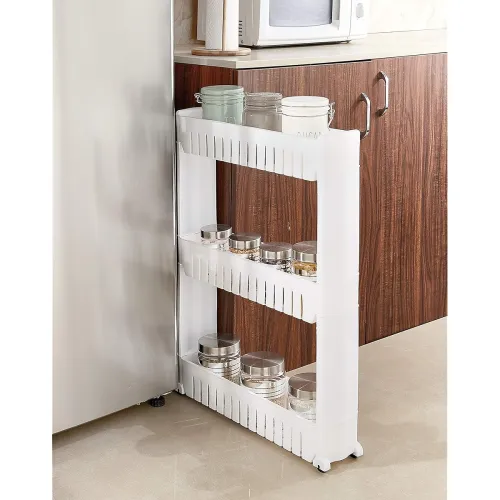 Image of Amazon Basics Slim Rolling Storage Rack 